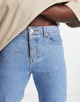 Thumbnail for your product : Topman straight jeans in mid wash