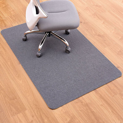 Latitude Run Chair Mat, 55 X 35-Inch Office Chair Mat For Hard Floors, Floor Protector For Rolling Chairs, Polyester Surface, Non-Slip And Easy To Clean, Smooth Gl