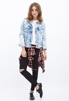 Thumbnail for your product : Forever 21 bleached denim jacket