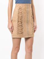 Thumbnail for your product : Balmain lace-up mini skirt