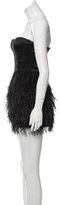 Thumbnail for your product : Blaque Label Strapless Feather-Accented Dress