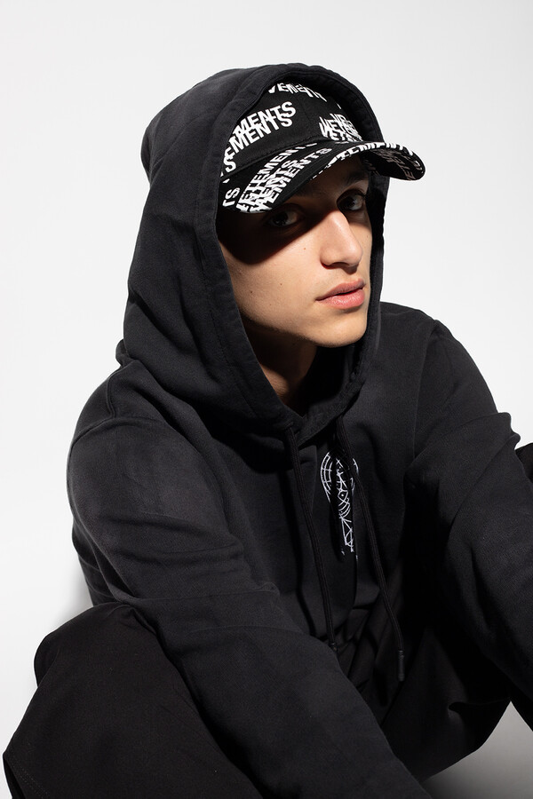 Duan Wuqing Badflower Fashion Mens Hat and Pocketless Sweater Black 