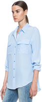 Thumbnail for your product : Equipment Signature Silk Blouse in Periwinkle Blue
