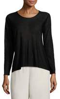 Thumbnail for your product : Eileen Fisher Crepe Jewelneck Top