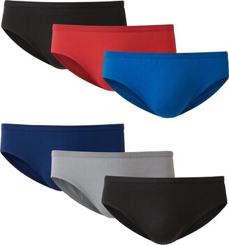 Qianya Mens Silk Thong Underwear Briefs sexy 100% Pure Silk 6 Pieces In One  Economic Pack