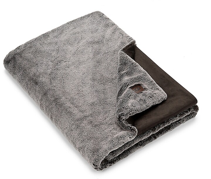 UGG Dawson Faux Fur Throw Blanket In Chocolate ShopStyle