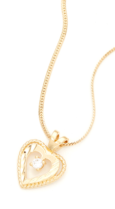 Vanessa Mooney Nora Heart & Crystal Necklace