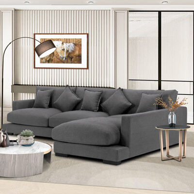 down cushion sectional sofa