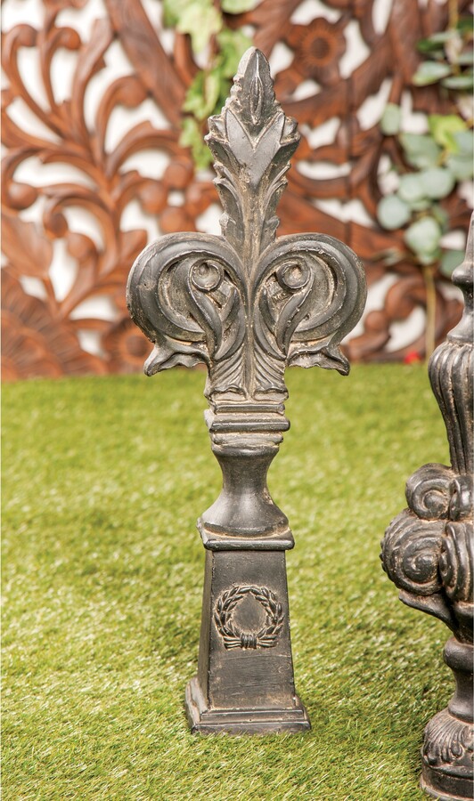 studio-350-black-fiberglass-vintage-sculpture-finial-24-x-8-x-4-8-x-4