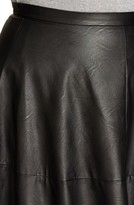 Thumbnail for your product : City Chic Plus Size Women's 'Flirt' Faux Leather Midi Skirt