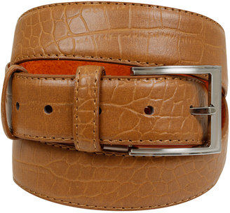 Yours Clothing BadRhino Tan Textured Bonded Leather Belt