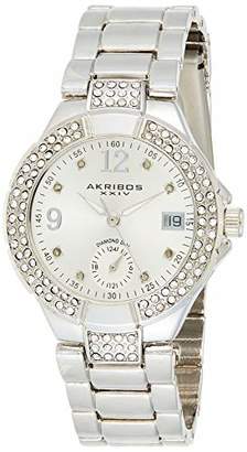 Akribos XXIV Women's AK775SS Silver-Tone Swiss Quartz Watch