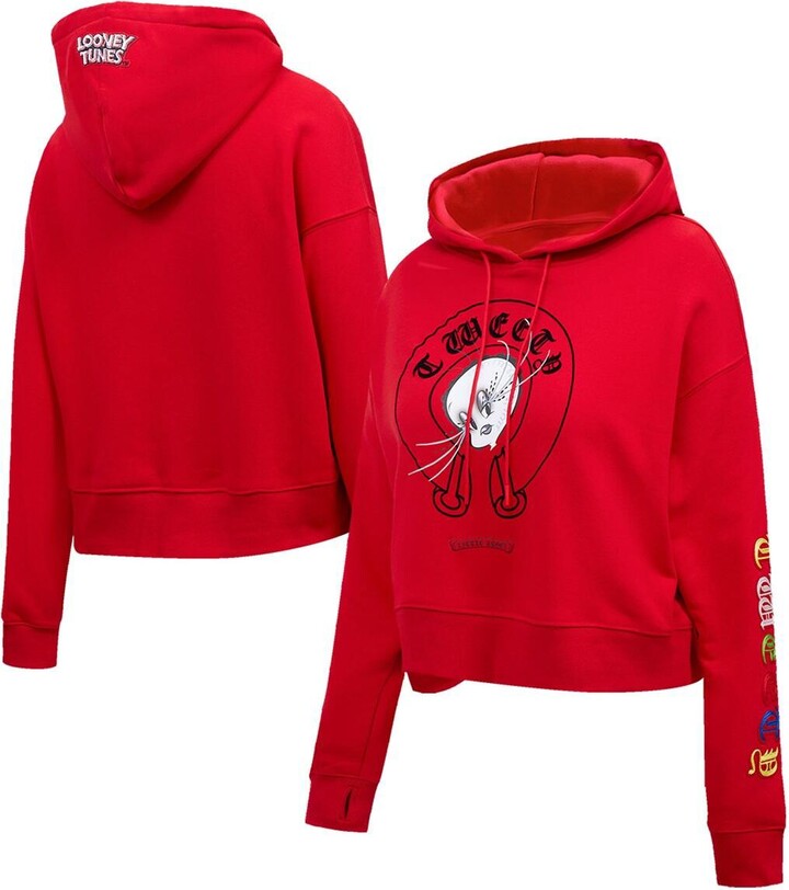 Freeze Max Women's Looney Tunes Tweety Bird Cropped Pullover Hoodie