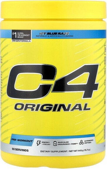 Cellucor C4 C4/CellucorC4®Original,Pre-Workout,IcyBlueRazz,15.7oz(445g)