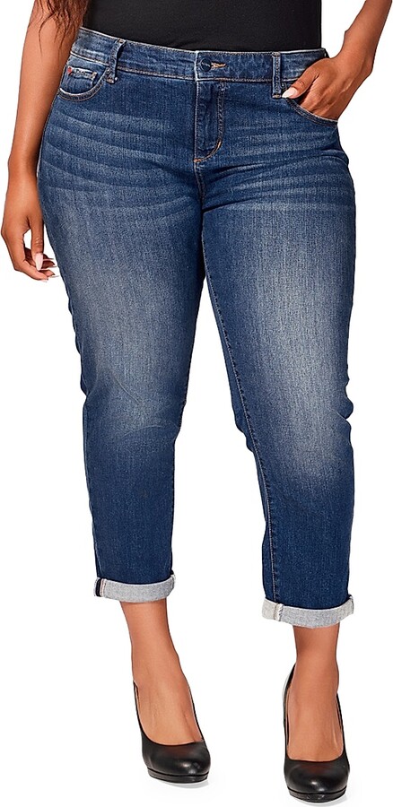 SLINK Jeans Women's Eleanor Mid-Rise Roll-Cuff Boyfriend Jeans - Eleanor - Size 10