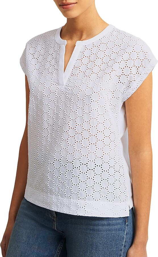 Hobbs London Joanna Broderie Top