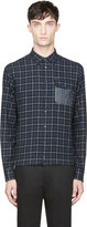Thumbnail for your product : DSquared 1090 Dsquared2 Blue Flannel Combination Shirt