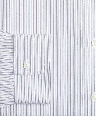 Brooks Brothers Madison Classic-Fit Dress Shirt, Non-Iron Alternating Double-Stripe