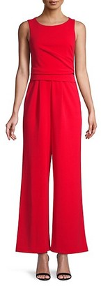 red sleeveless romper