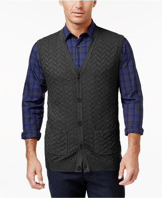 Tasso Elba Men's Big and Tall Chevron Sweater Vest, Only at Macy's
