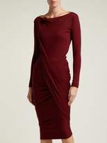 Thumbnail for your product : Vivienne Westwood Vian Draped Jersey Dress - Womens - Burgundy