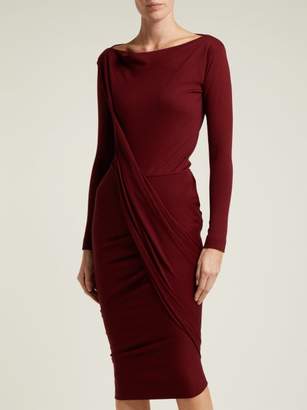 Vivienne Westwood Vian Draped Jersey Dress - Womens - Burgundy