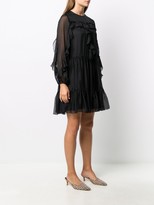 Thumbnail for your product : Temperley London Lovebird tiered silk dress