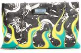 Thumbnail for your product : Prada Flames And Dahlia Clutch