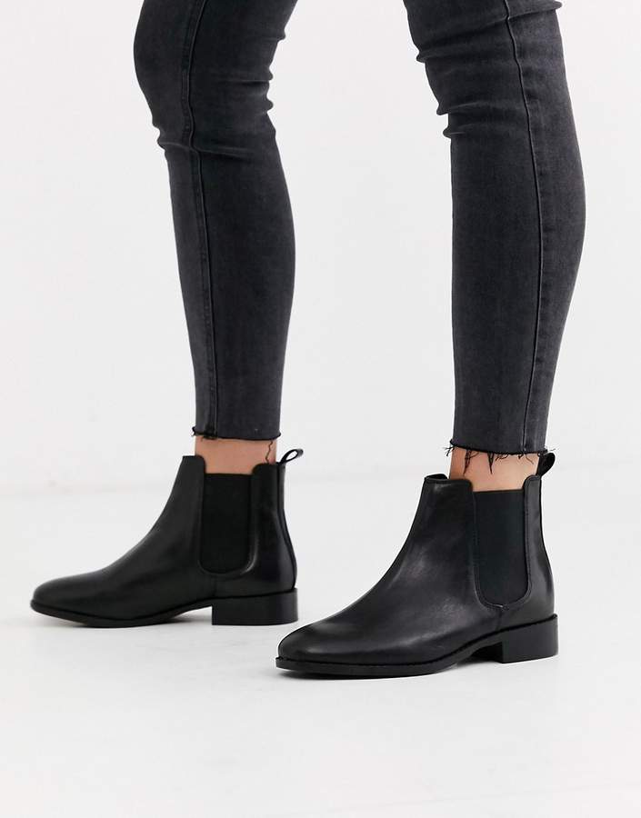 office ashleigh black leather calf croc boots