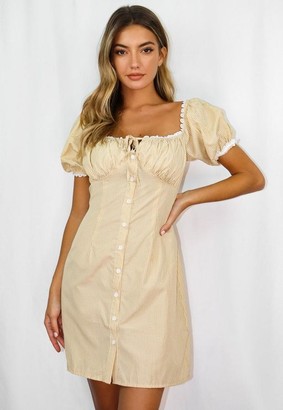 missguided yellow dress
