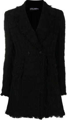 Dolce & Gabbana Double-Breasted Tweed Blazer