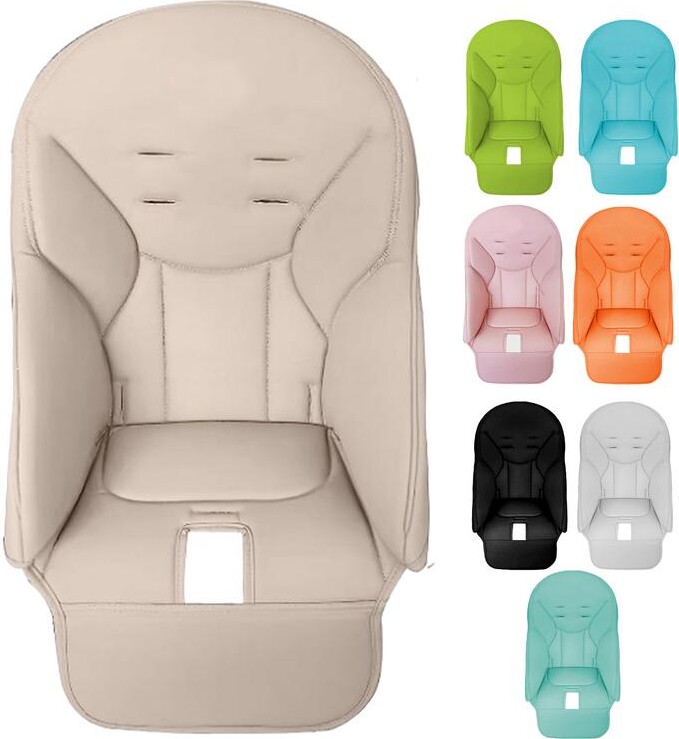 NONE Baby Hight Chair Cushion For Peg Perego Siesta Zero3 Baoneo Kosmic Jane PU Leather Seat Cover With Padding Comfortable For Kids