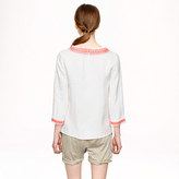 Thumbnail for your product : J.Crew Collection neon-trim linen tunic