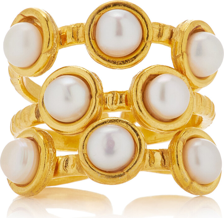 Sylvia Toledano Plated Pearl RingToledano