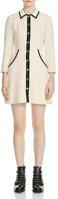 Maje Renalo Mini Tweed Shirt Dress