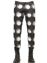 Thumbnail for your product : Ann Demeulemeester 18cm Printed Brushed Cotton Jeans