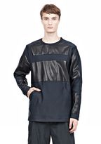 Thumbnail for your product : Alexander Wang Leather Patchwork Sweatshirt