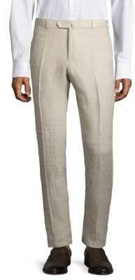 Isaia Regular-Fit Linen Pants