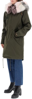 Mr & Mrs Italy Long Jazzy Parka With Fox Fur