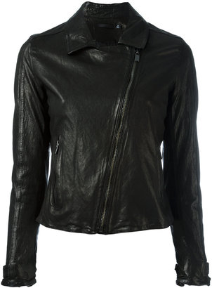 BLK DNM zipped jacket - women - Leather/Cupro/Polyacrylic - S