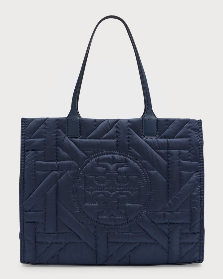 Tory Burch Ella Basketweave Monogram Tote Bag ShopStyle