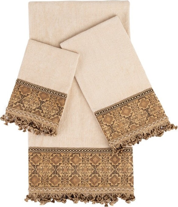 3 piece decorative towel sets