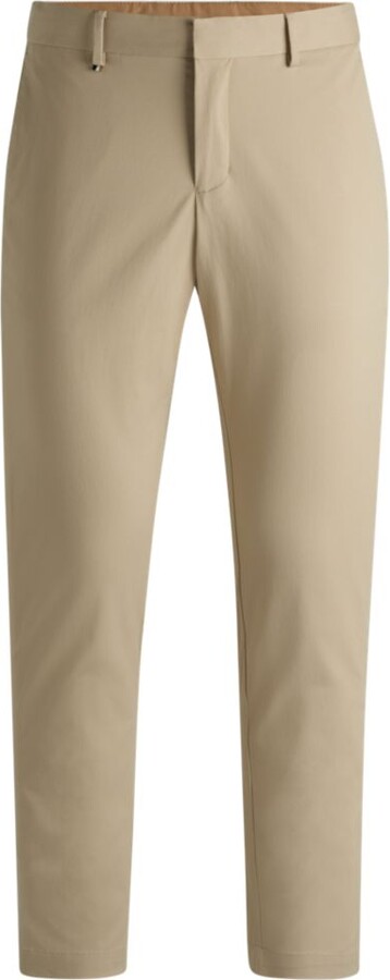 HUGO BOSS Slim-fit trousers in washable stretch cotton