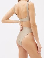 Thumbnail for your product : JADE SWIM Rounded Edges Scoop-neck Bikini Top - Light Grey