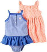 Thumbnail for your product : Carter's 2-Pack Neon Dress & Sunsuit Set