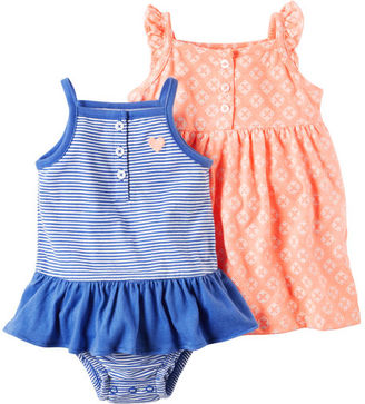 Carter's 2-Pack Neon Dress & Sunsuit Set