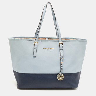 Leather tote Michael Kors Blue in Leather - 26111160