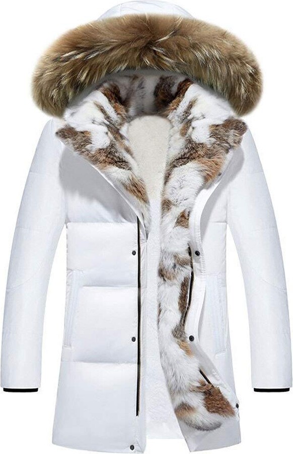 Chamarras Para Hombre Para El Frio Men's White Duck Down Puffer