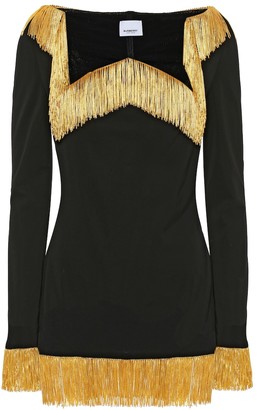 Burberry Fringed jersey top