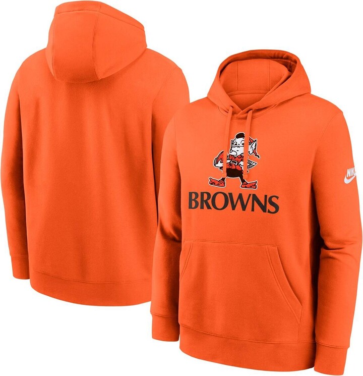 Nike Men's Orange Cleveland Browns Best Season Rewind Club Pullover Hoodie